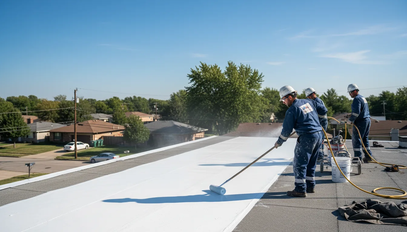 Commercial roof coating in Moran, TX near me